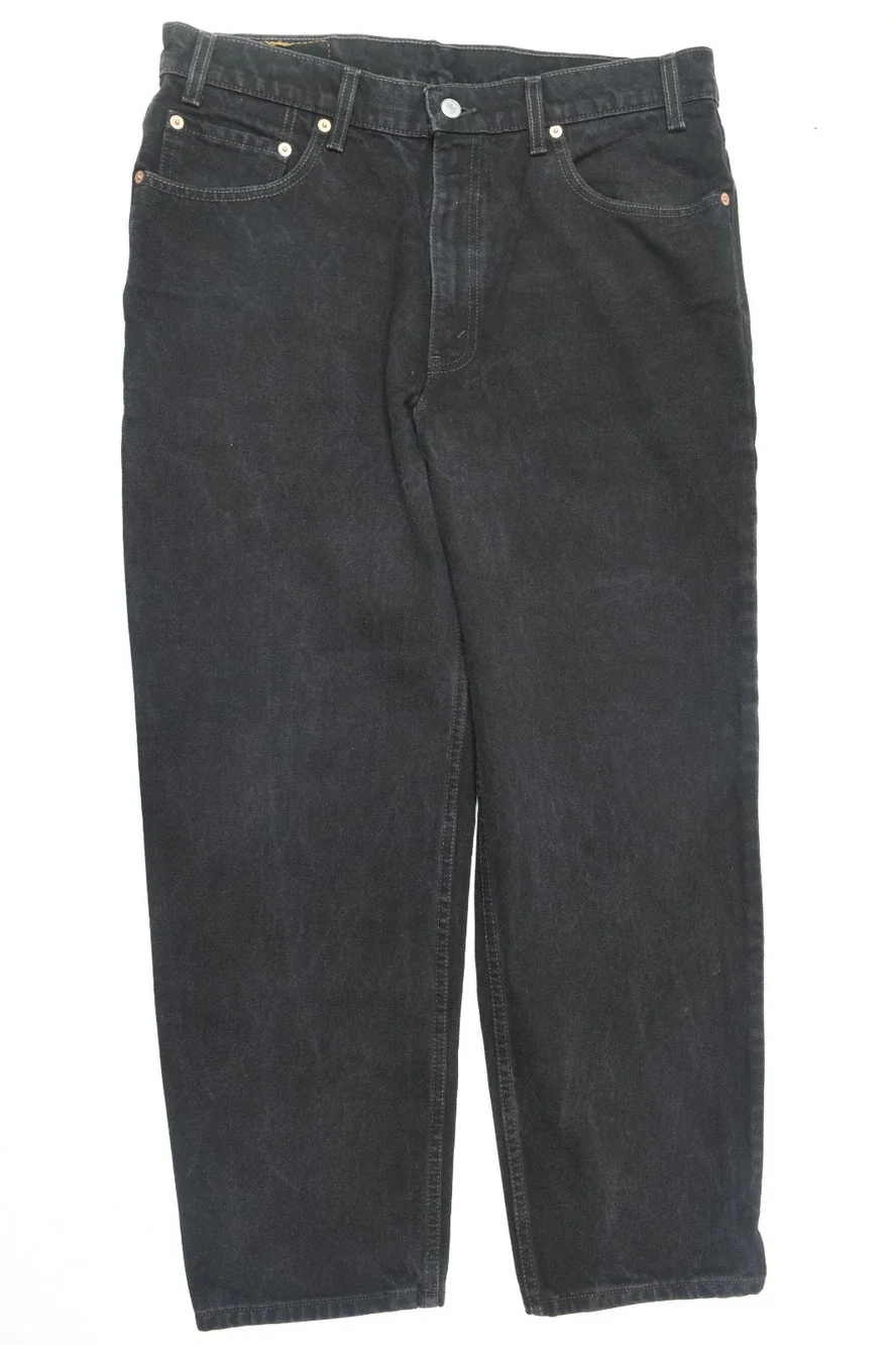 Vintage Levis 550 Jeans Mens 36x29 Bluack Relaxed Fit Denim 90s USA
